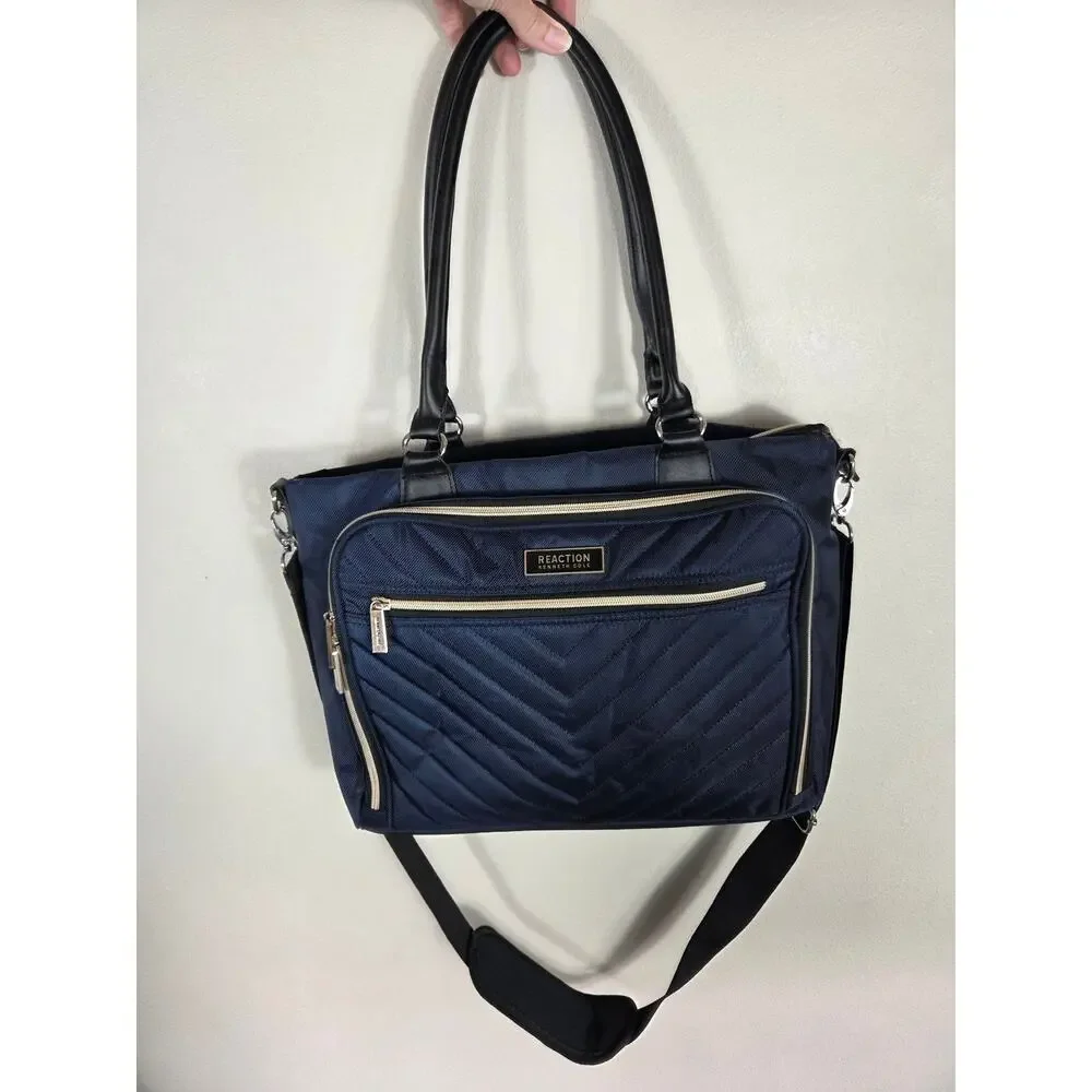 Kenneth Cole Reaction Chelsea Chevron Navy Blue 15